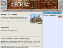 Tablet Screenshot of ebenezerlutheran.net